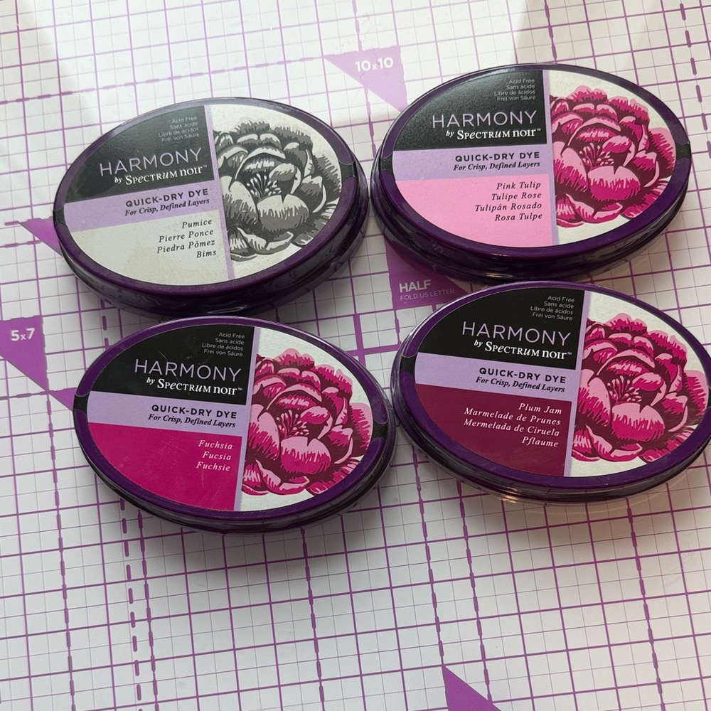 Lot of 4 Spectrum Noir Quick-Dry Dye Stamp Pads